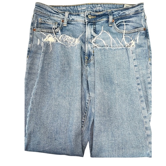 Old Navy High Rise OG Straight Secret Smooth Pockets Denim Jeans Size 14 - Picture 3 of 4